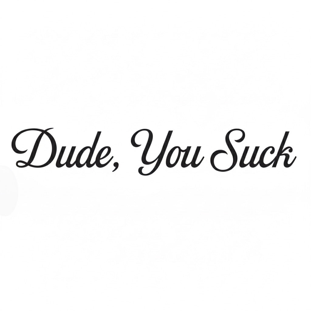 Dude, You Suck Golf Towel